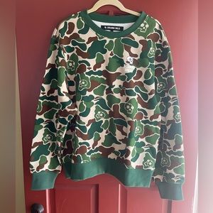 NWT Solana Hills  Oversized 100% cotton heavy duty reverse weave camo sweatshirt